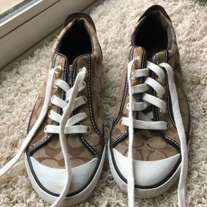 Brown Coach Tennis Shoes Size 7